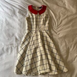 Red Collar Checkered Smak Parlour Dress